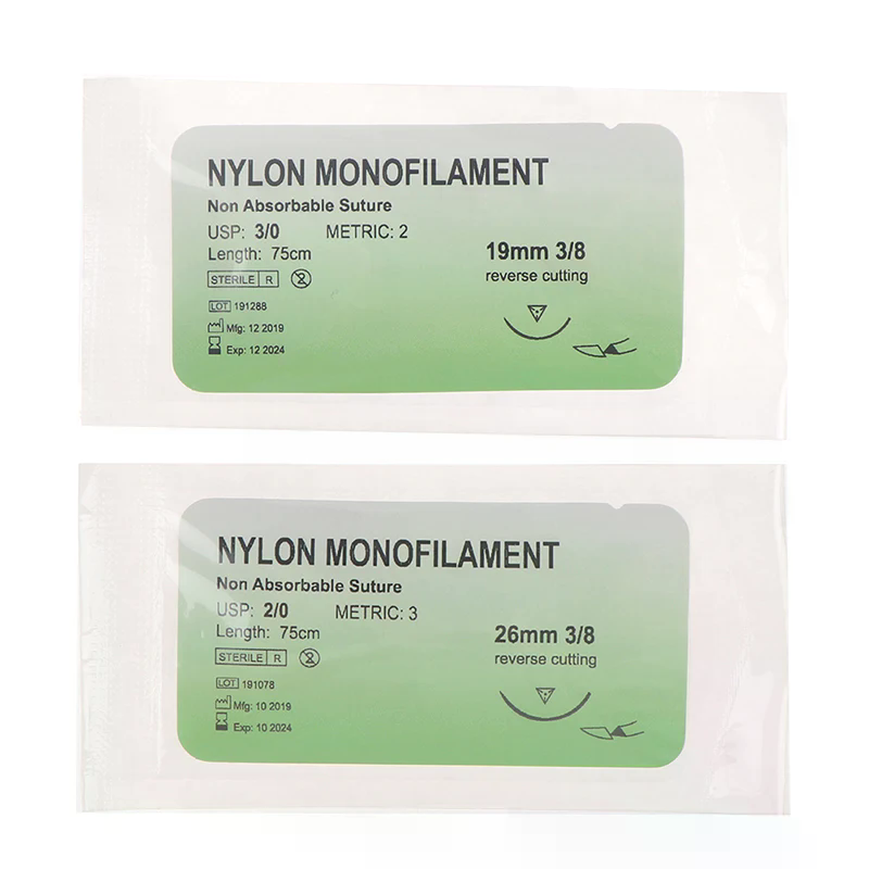 Medical Lab Kit - 12개 폴리프로필렌 모노필라멘트 의료용 실 바늘
