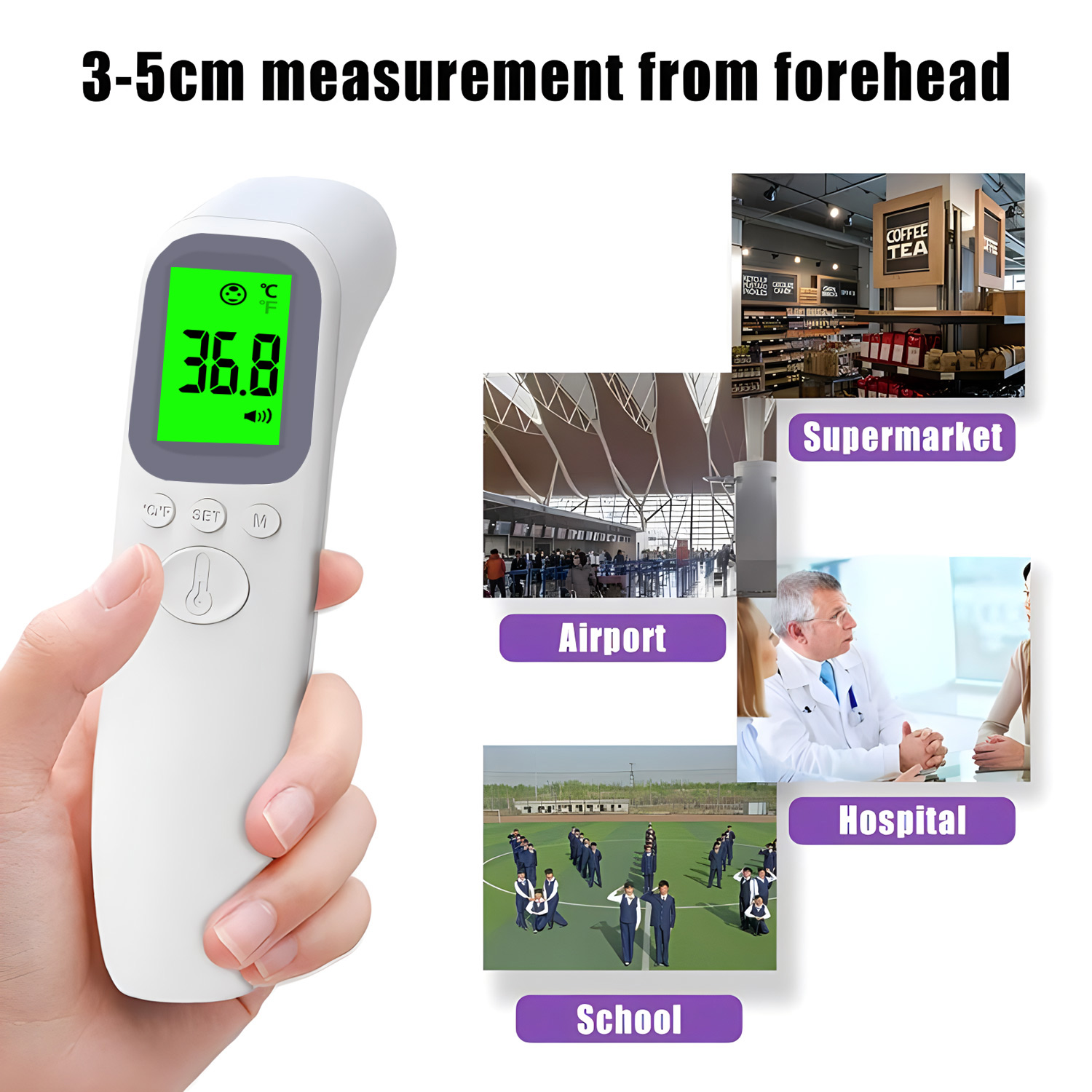 의료용 디지털 비접촉식 온도계 적외선 온도계 이마 귀  - Digital Thermometer Infrared 리뷰 및 가격