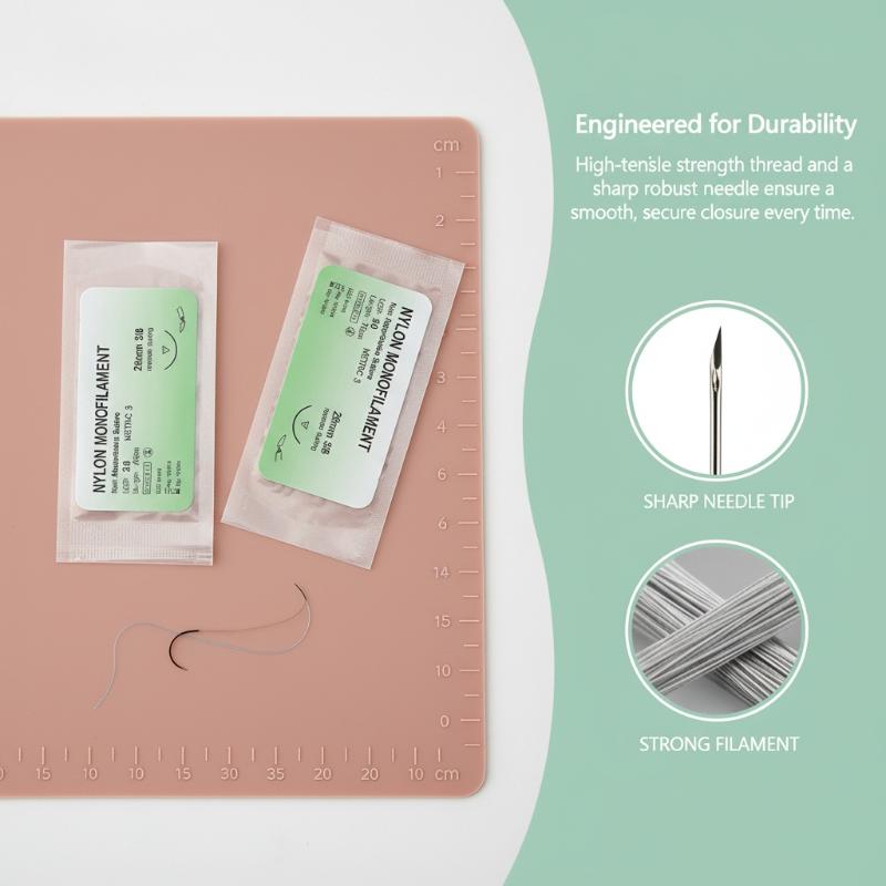 나일론 모노필라멘트 봉합 연습 키트 12개 의료용 바늘 - Medical Lab Kit 리뷰 및 가격