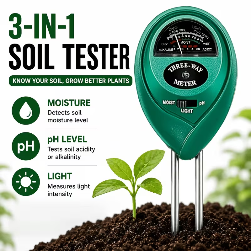 3-in-1 토양 측정기 (수분, pH, 조도 측정기) - Ph Meter 리뷰 및 가격